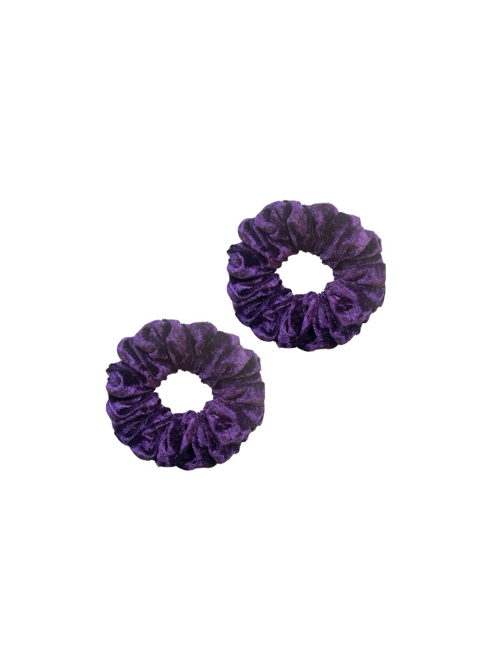 Purple Velvet Hair Scrunchie Set - Women Accessories